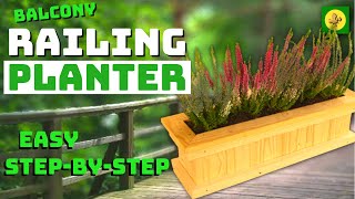 Simple RAILING PLANTER  How to build with Basic Tools  Easy DIY [upl. by Ahsinyt415]