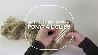 Tutorial Easy Extensions from Ponytail Clips [upl. by Anahahs]