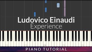 Ludovico Einaudi  Experience Piano Tutorial [upl. by Llednew]