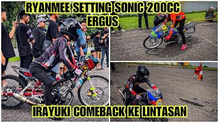 RYANMEE FEAT TOPIK MAULANA PREPARE HONDA SONIC ERGUS BUAT DRAGBIKE ANCOL [upl. by Nauqahs]