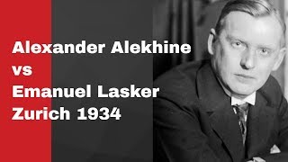 Alexander Alekhine vs Emanuel Lasker Zurich 1934 [upl. by Esirehs]