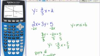 Finding x amp y intercepts with calculator [upl. by Anasxor]