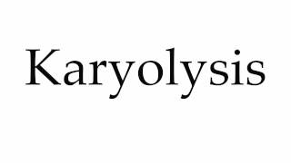 How to Pronounce Karyolysis [upl. by Tini]