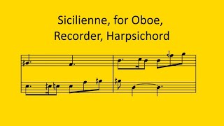 Sicilienne in 15edo for Baroque Oboe Recorder Harpischord Cello [upl. by Maxey]