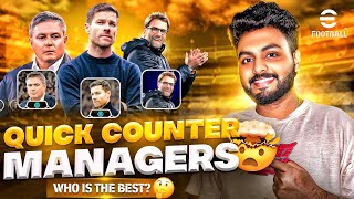 WHO IS THE BEST QUICK COUNTER MANAGER🔥 DSTOJKOVIC 🆚 XABI ALONSO 🆚 GZEITZLER  SKILLFULL GAMEPLAY🤯 [upl. by Alegre]