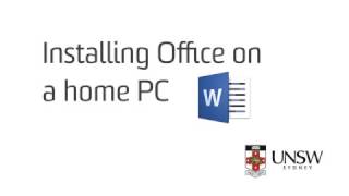 Installing Office on a home PC [upl. by Eisiam]