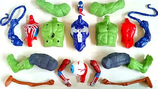 AVENGERS TOYS ASSEMBLE VENOM BLUE HULK SMASH SIREN HEAD AND SPIDERMAN SUPERHERO [upl. by Amaryl290]