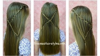 Criss Cross Waterfall Twist Braid Hairstyle [upl. by Acinoed]