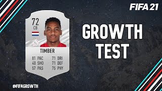 Jurrien Timber Growth Test FIFA 21 Career Mode [upl. by Cerellia813]