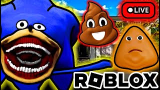 POU JUEGA ROBLOX CON SUSCRIPTORES EN VIVO 🔴 Juegos y Gameplays Shin Sonic [upl. by Raymond]