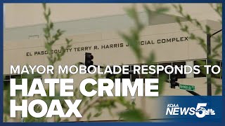 Mayor Yemi Mobolade responds to hate crime hoax [upl. by Madden]