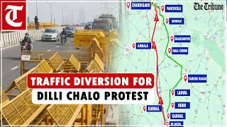 Haryana traffic advisory Route that travellers can take to reach Delhi from Chandigarh on Tuesday [upl. by Cedric]