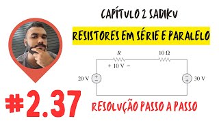 Resolução 237  Determine 𝑅R no Circuito  Livro do Sadiku [upl. by Morissa]