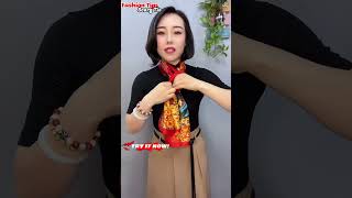 How to tie silk scarf Fashion Tie Scarf Styles EP213224 丝巾系法  스카프 묶는 스타일 outfitideas silkscarf [upl. by Lazaro973]