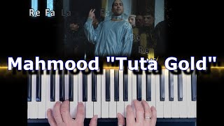 Mahmood Tuta Gold  Sanremo 2024  note per Piano Pianoforte Pianola Tastiera Flauto dolce [upl. by Aihtnys]