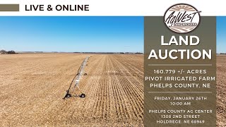 Land Auction  160779  Acre Pivot Irrigated Farm in Phelps County NE [upl. by Lazes]