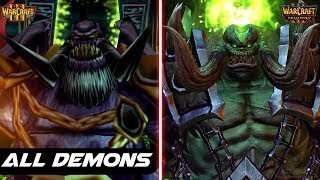 Warcraft 3 Reforged  All Demons Comparison  Original vs Reforged [upl. by Phyllys]