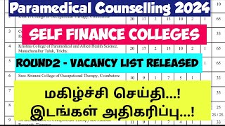 Paramedical counselling 2024Self finance Colleges seat Matrix releasedVacancy list updateVjalerts [upl. by Nahsyar638]