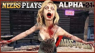 Playing Alpha 21 Solo  Day 1 to Horde Night Supercut  7 Days to Die [upl. by Bathsheeb]