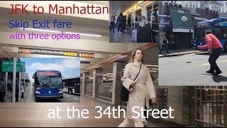 Skip Exit fare JFK to Manhattan by city bus and train feat Penn Station [upl. by Ramonda]