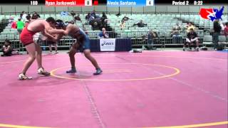 Ryan Jarkowski vs Alexis Santana at 2013 West Jr Freestyle Regional [upl. by Kirsteni]