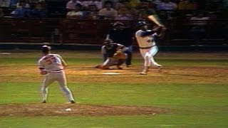 Hank Aaron crushes a monster home run to left at County Stadium [upl. by Ahsiyk]