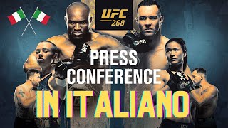 UFC 268  USMAN VS COVINGTON 2 PRESS CONFERENCE IN ITALIANO  INTEGRALE CON SOTTOTITOLI [upl. by Redmund]