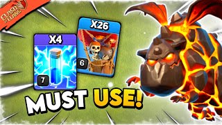 TH10 Zap LavaLoon Attack Strategy 2023  LavaLoon Attack Strategy TH10 Clash Of Clans [upl. by Ahseyi]