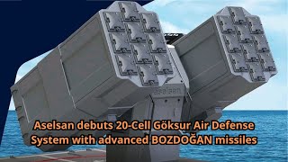 Aselsan debuts 20 Cell Göksur Air Defense System with advanced BOZDOĞAN missiles [upl. by Cyrano]