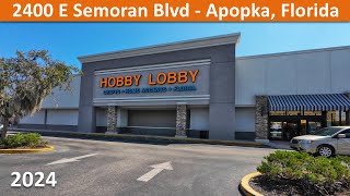 Hobby Lobby at 2400 E Semoran Blvd Apopka Florida  Piedmont Plaza Shopping Store 580 [upl. by Asilec]