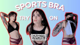 Bra Try On  Bounce Test For The Gym with Holly Beth [upl. by Attennod]