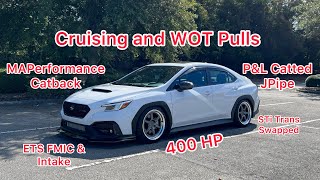 22 WRX Turboback Exhaust Sound Check  WOT Pulls [upl. by Idette]