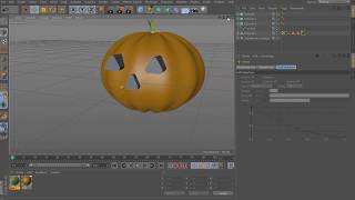 Make Jack o lantern in Cinema 4D Tutorial [upl. by Brunhilde]