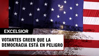 Votantes creen que la democracia en EU está amenazada sondeo [upl. by Lonny]