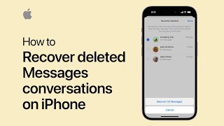 How to recover deleted Messages conversations on your iPhone  Apple Support [upl. by Laise]