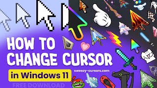 How to Change Your Mouse Cursor in Windows 11  Download Custom Cursors for Free [upl. by Atinnek]