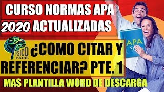 Normas APA 2024 Ultima Edicion LA MAS ACTUALIZADA  4 Citas y Referencias Pte 1 [upl. by Nimsay191]