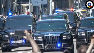 Russian President Vladimir Putins Motorcade Arrives in Geneva to meet Joe Biden [upl. by Atalya114]