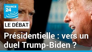 Présidentielle américaine  vers un nouveau duel TrumpBiden  • FRANCE 24 [upl. by Samled225]