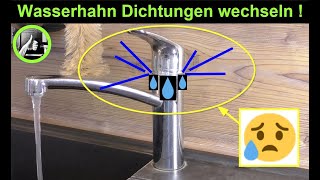 Einhandmischer undicht  Dichtung wechseln ✅ Wasserhahn reparieren  Küchenarmatur reparieren diy [upl. by Wiese]