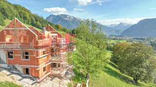 Rohbau der SunleitnResidenz👷‍♂️Meilenstein zur Traumimmobilie im Salzkammergut in Österreich [upl. by Leiva]