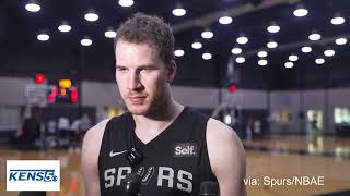 San Antonio Spurs Jakob Poeltl Josh Richardson on Zach Collins injury Jeremey Sochans defense [upl. by Quiteris]