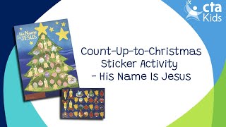 CountUptoChristmas Sticker Activity  His Name Is Jesus [upl. by Onitnas539]