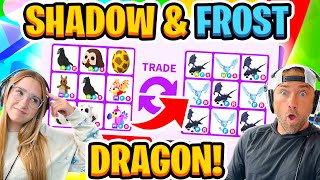 Trading To Get SHADOW amp FROST DRAGONS In Adopt Me RICH Servers [upl. by Newra]