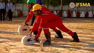 Fire Hose Drill Training video  Fire Brigade Training hosedrill [upl. by Hcirdla916]