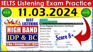 IELTS LISTENING PRACTICE TEST 2024 WITH ANSWERS  11032024 [upl. by Arreip]