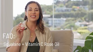 How to Use Squalane  Vitamin C Rose Oil  Skincare  Face Oil [upl. by Morley]