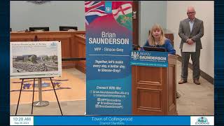 Special Announcement from Simcoe  Grey MPP Brian Saunderson [upl. by Yelrahs]