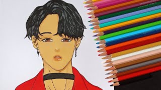 BTS jimin as anime 🌷✨  How to draw BTS jimin as anime bts jimin anime [upl. by Pandora]