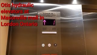 Otis hydraulic elevators at Masonville mall in London Ontario [upl. by Aeila]